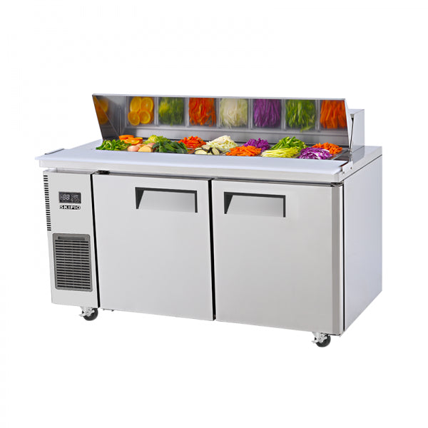 Skipio Salad Side Prep Table with Hood Lid - SK-SHR15-2