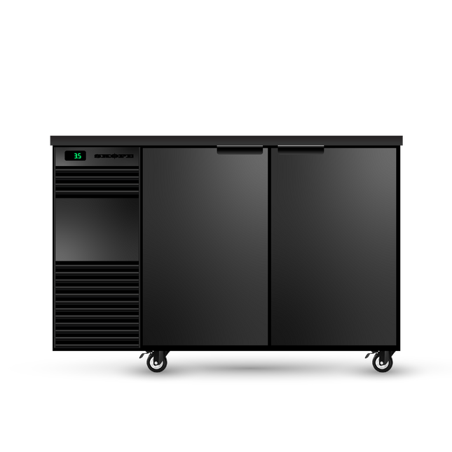 Skope BackBar 2 Solid Swing Door Fridge - BB.2.SSW-BLACK-LH