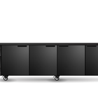 Skope BackBar 4 Solid Swing Door SlimLine Fridge - SL.4.SSW-BLACK