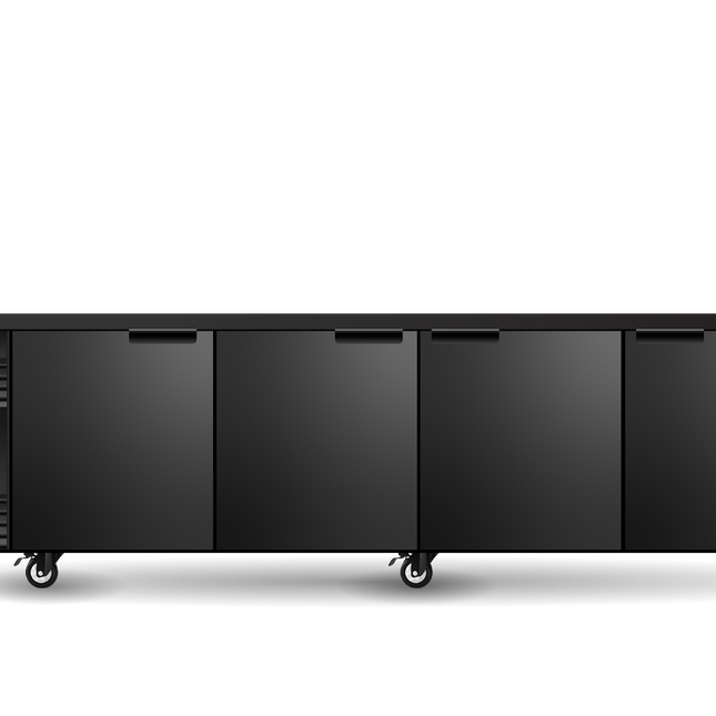 Skope BackBar 4 Solid Swing Door SlimLine Fridge - SL.4.SSW-BLACK