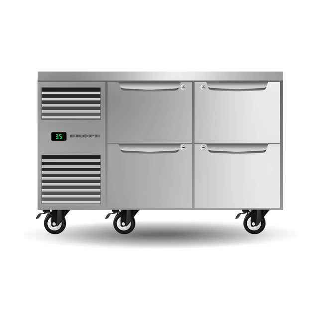 Skope ProSpec Four Drawer Two Bay Underbench GN 1/1 Fridge - PG11.UBR.2.D4