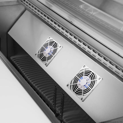 Thermaster SLB120 Sandwich Bar Fridge — pan rail detail