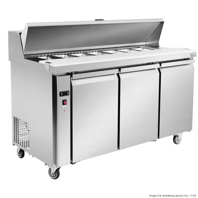 Thermaster SLB150 Three Door Sandwich Bar Prep Fridge 1500mm