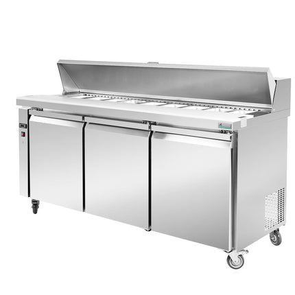 Thermaster SLB180 Three Door Sandwich Bar Prep Fridge — front hero