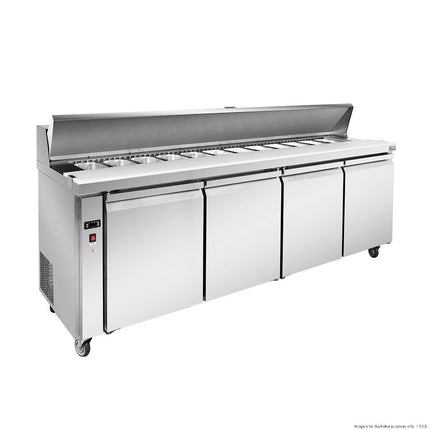 Thermaster SLB240 Sandwich Prep Bar Fridge — Angle View