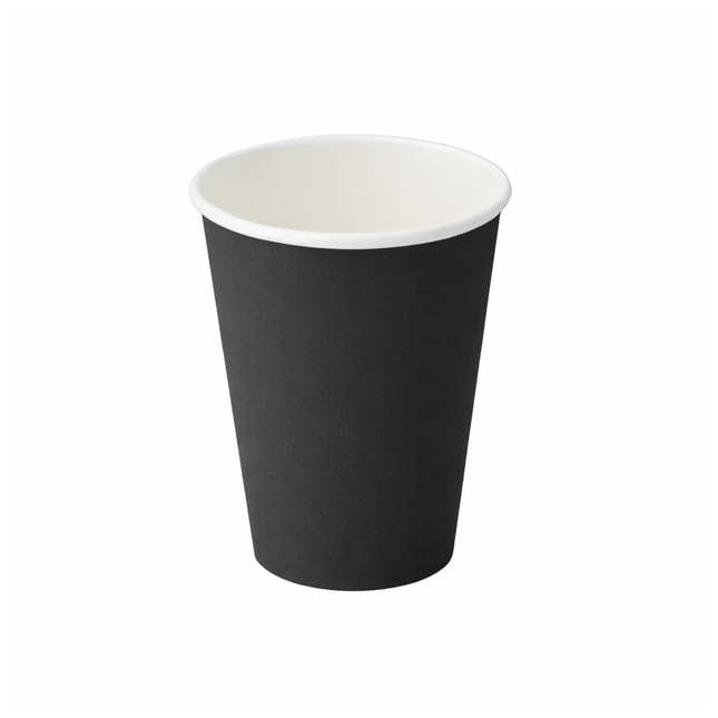PakMax Black Single Wall Hot Paper Cups