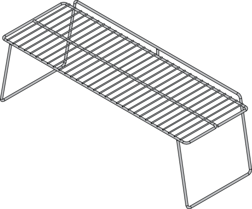 Stainless steel midshelf to suit 2 x 3 pan food bars