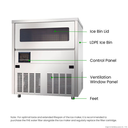 Blizzard 100kg/24h R290 Under Bench Ice Maker SN-101B — view 4