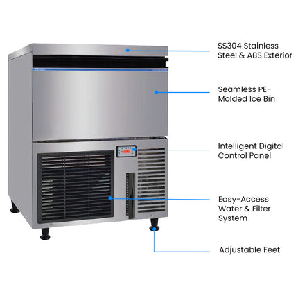 Blizzard Premium Under-Counter Ice Maker Large Cube Ice – SN-200P