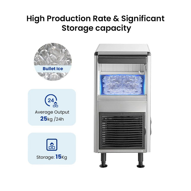 Blizzard SN-25C 25kg/24h Underbench Bullet Self-Contained Ice Maker