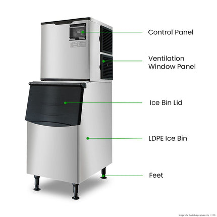 Blizzard SN-500P 225kg/24h Air-Cooled Self-Contained Ice Maker — view 3