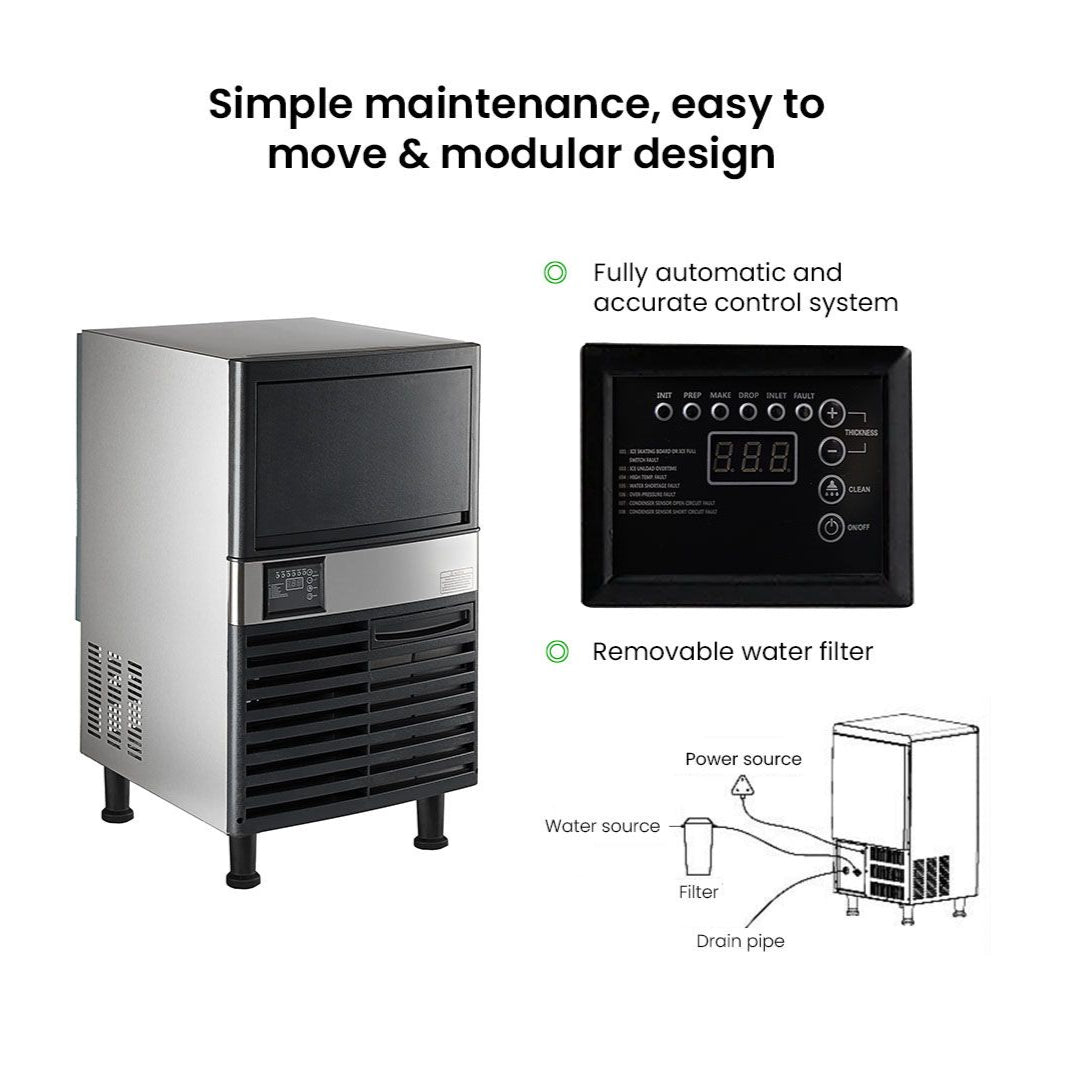 Ice Bench Blizzard SN-80P 36kg/24h Under Bench Ice Maker Air Cooled – Commercial ...