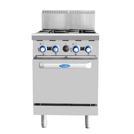 CookRite Freestanding Gas Stove 4 Burners Cooktop With Oven LPG AT80G4B-O-LPG