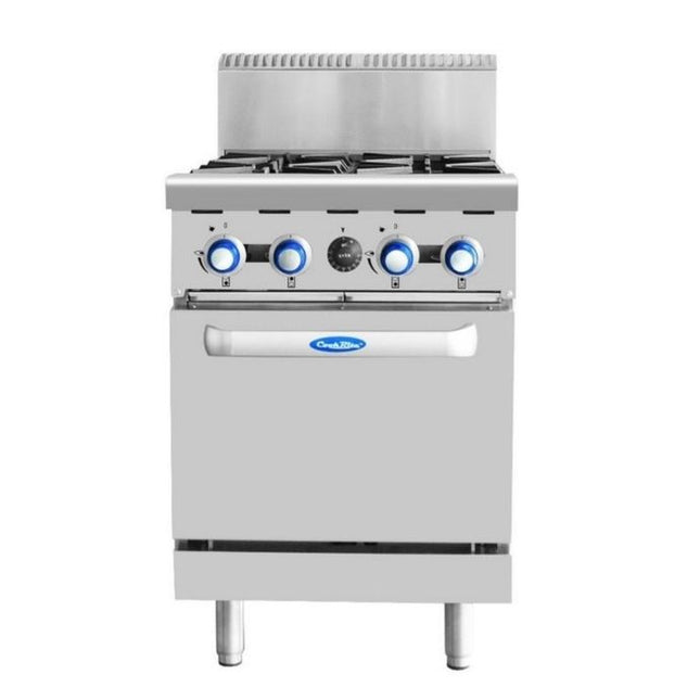 CookRite Freestanding Gas Stove 4 Burners Cooktop With Oven NG AT80G4B-O-NG