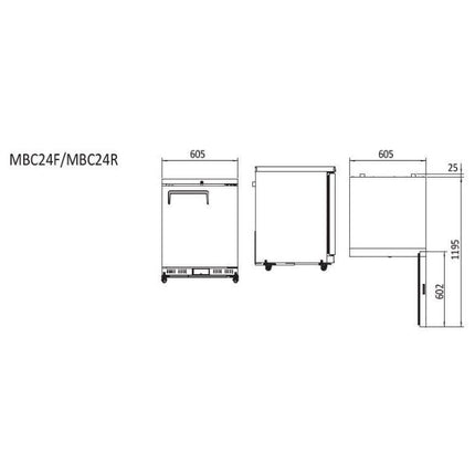 Atosa Solid Door Chiller Fridge MBC24R