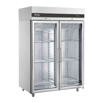 Inomak 1432L Double Door Upright Glass Fridge UFI1140G