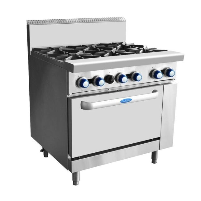 CookRite Freestanding Gas Stove 6 Burners Cooktop With Oven NG AT80G6B-O-NG
