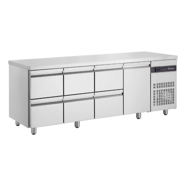Inomak Under Bar Fridge 1 Door 6 Drawers UBD6000