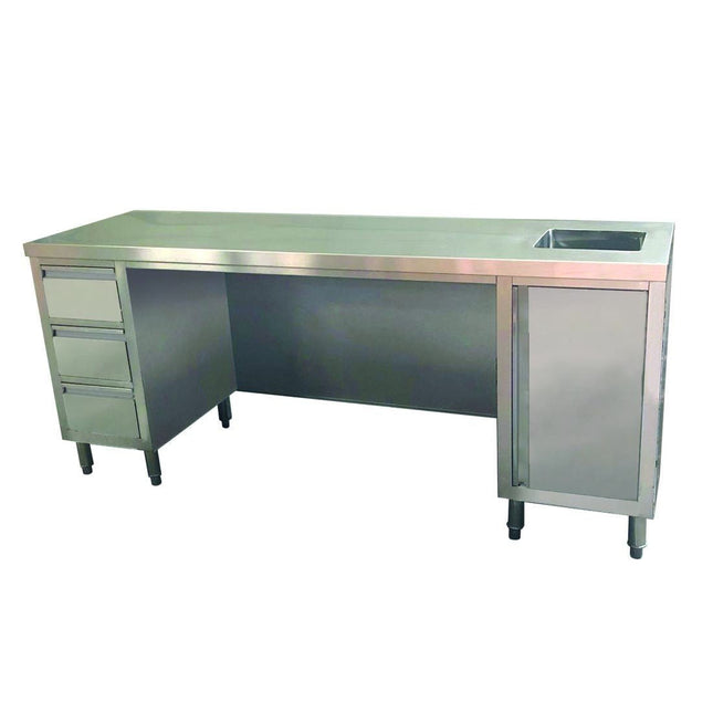 Modular Systems SS6-2100R-H single sink bench — front view