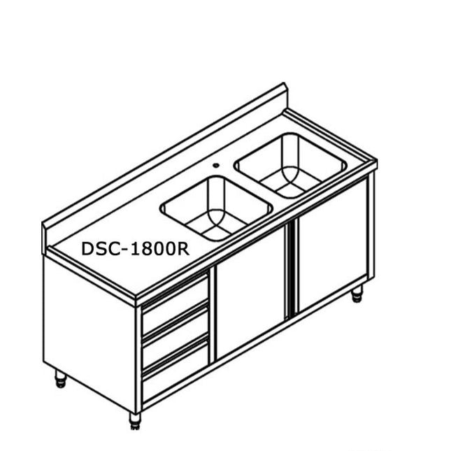 Modular Systems DSC-1800R-H stainless steel cabinet — view 4