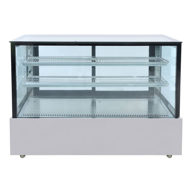 Bonvue Black Trim Square Glass Cake Display 2 Shelves SSU150-2XB