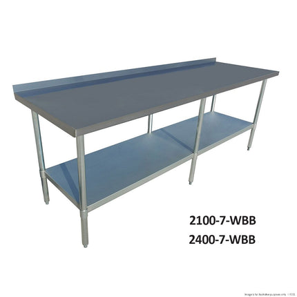 F.H.E Economic 304 Stainless Steel Bench With Splashback