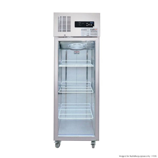 Thermaster SUFG500 500L Single Glass Door Upright Display Freezer - Front View