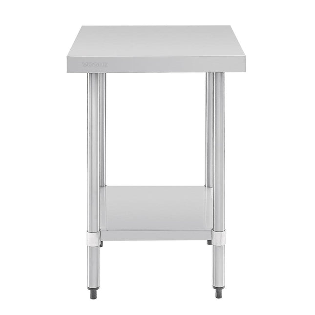 Vogue 430 Grade Stainless Steel Prep Table 600mm Depth T375 T376 T377 T378