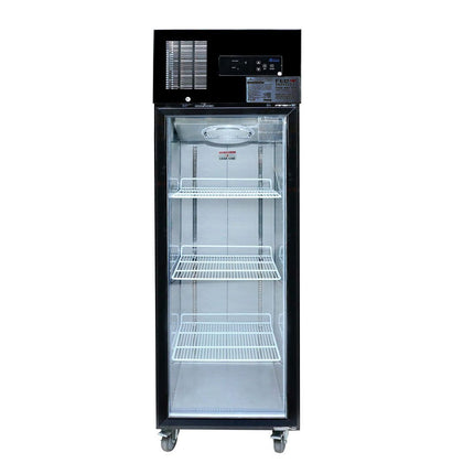 Thermaster Single Glass Door Upright Freezer Black Stainless Steel SUFG500B - commercial kitchen equipment - SUFG500B