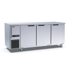 Thermaster Stainless Steel Triple Door Workbench Freezer TS1800BT-3D