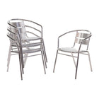 Bolero Aluminium Stacking Chairs 735mm 4 Pack Cafe Chair U419