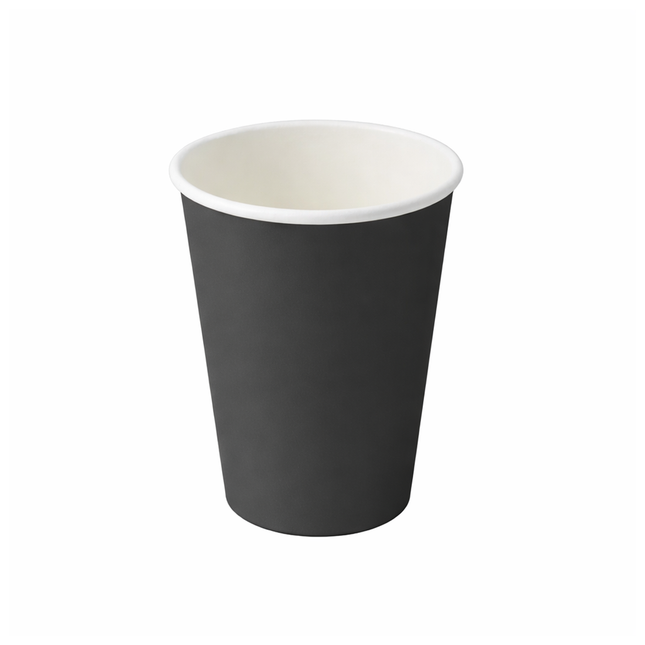 PakMax Black Single Wall Hot Paper Cups