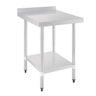 Vogue 430 Grade Stainless Steel Tables with Splashback 700mm Depth - GJ505