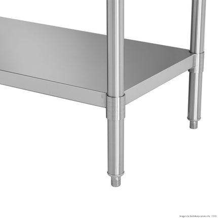 Modular Systems WB7-0800/A — side view showing adjustable disc feet and undershelf