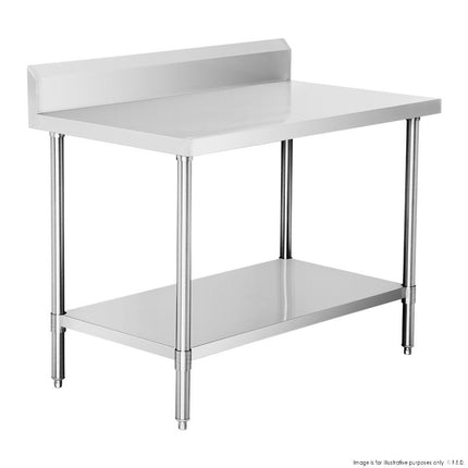 Modular Systems WBB7-0800/A 800mm Stainless Steel Workbench with Splashback — front view