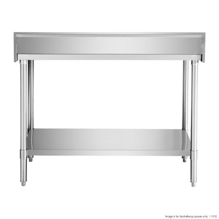 Modular Systems WBB7 Series Workbench — splashback detail diagram