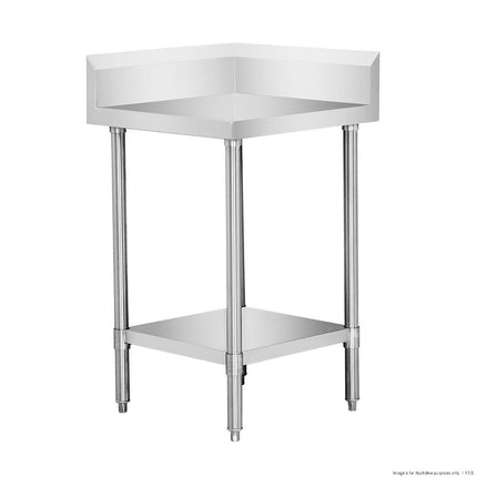 Modular Systems 600mm Corner Workbench with Splashback and Undershelf WBCB6-0600/A — front three-quarter view
