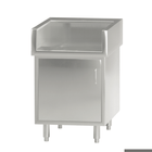 Modular Systems WCB8-0600 600mm Single Door Stainless Steel Cabinet with Splash Guard — front angle view