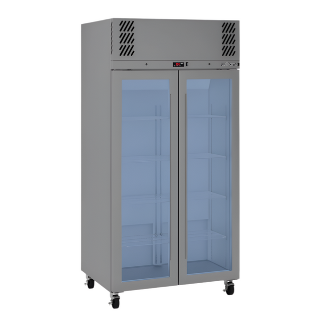 Williams Pearl - Slim Two Door Stainless Steel Upright Display Refrigerator - HPR2GS-WR