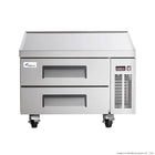 FED-X XCB-36 Refrigerated Chef Base 2-Drawer Bench 184L — Front View