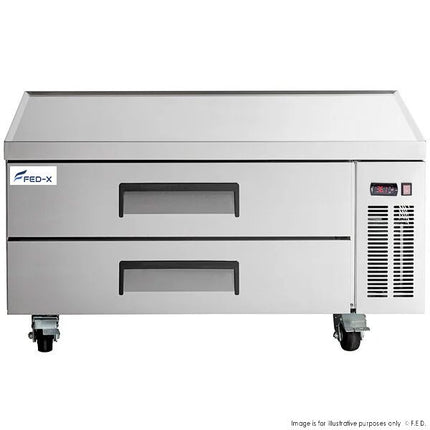 FED-X XCB-48 263L Refrigerated Chef Base Drawer Fridge — front 3/4 view
