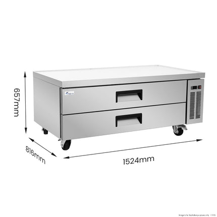 FED-X XCB-60 Chef Base Drawer Fridge — Side View