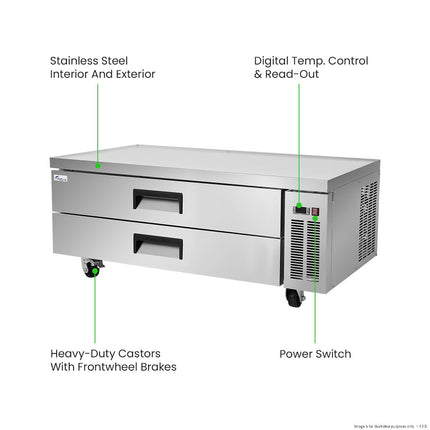 FED-X XCB-60 Chef Base — Top View