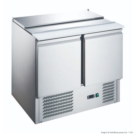 FED-X XGNS900S Two Door Salad Prep Fridge — Front View