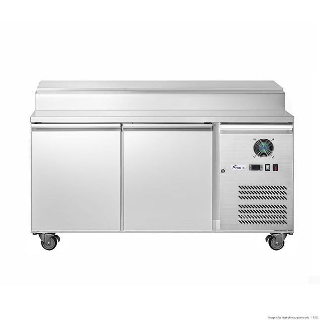 FED-X Two Door Sandwich Prep Counter XSS7C13S2V - Front View
