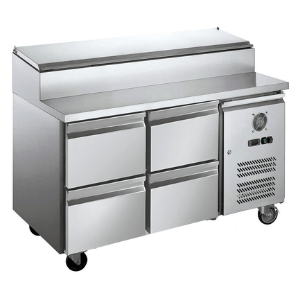 FED-X S/S Four Drawer Sandwich Counter XSS7C13S2V-4D