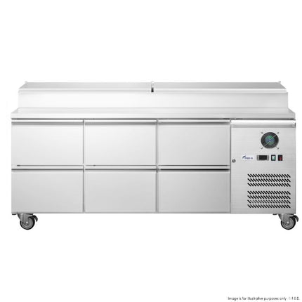 FED-X XSS7C18S3V-6D Six Drawer Salad & Sandwich Prep Fridge 400L