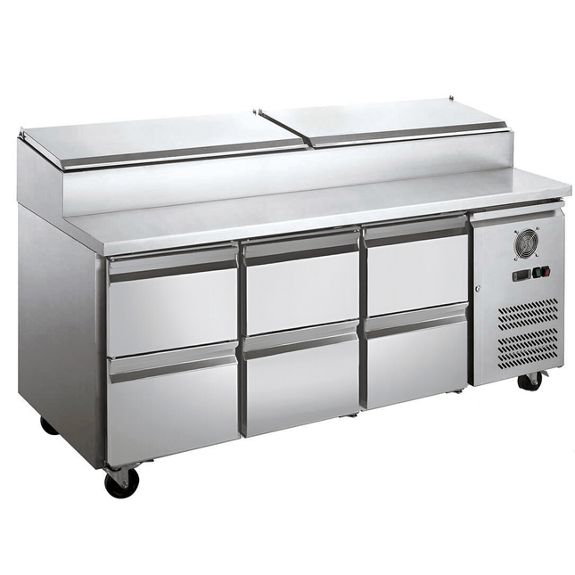 FED-X XSS7C18S3V-6D Six Drawer Salad Prep Fridge — additional view