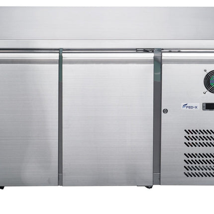 FED-X XUB6C13S2V Two Door Underbench Fridge - Open Doors