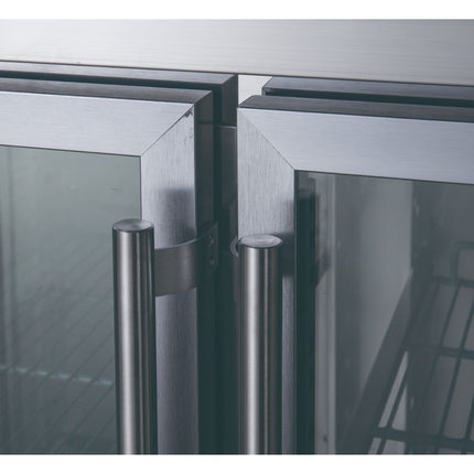 FED-X Three Glass Door Bench Fridge XUB6C18G3V